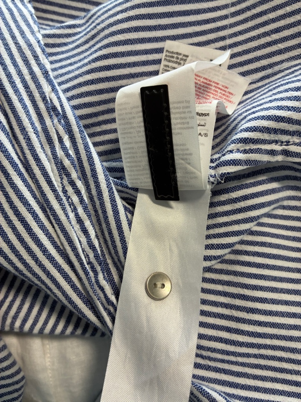 Only - Blue and White Striped Tie-Front Long Sleeve Top - Picture 11 of 12